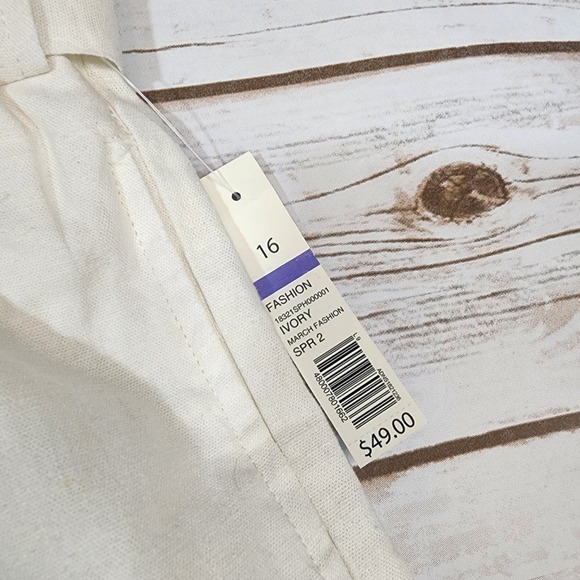 The Limited NWT paper bag yarn dye shorts woman's size 16 - Picture 7 of 13